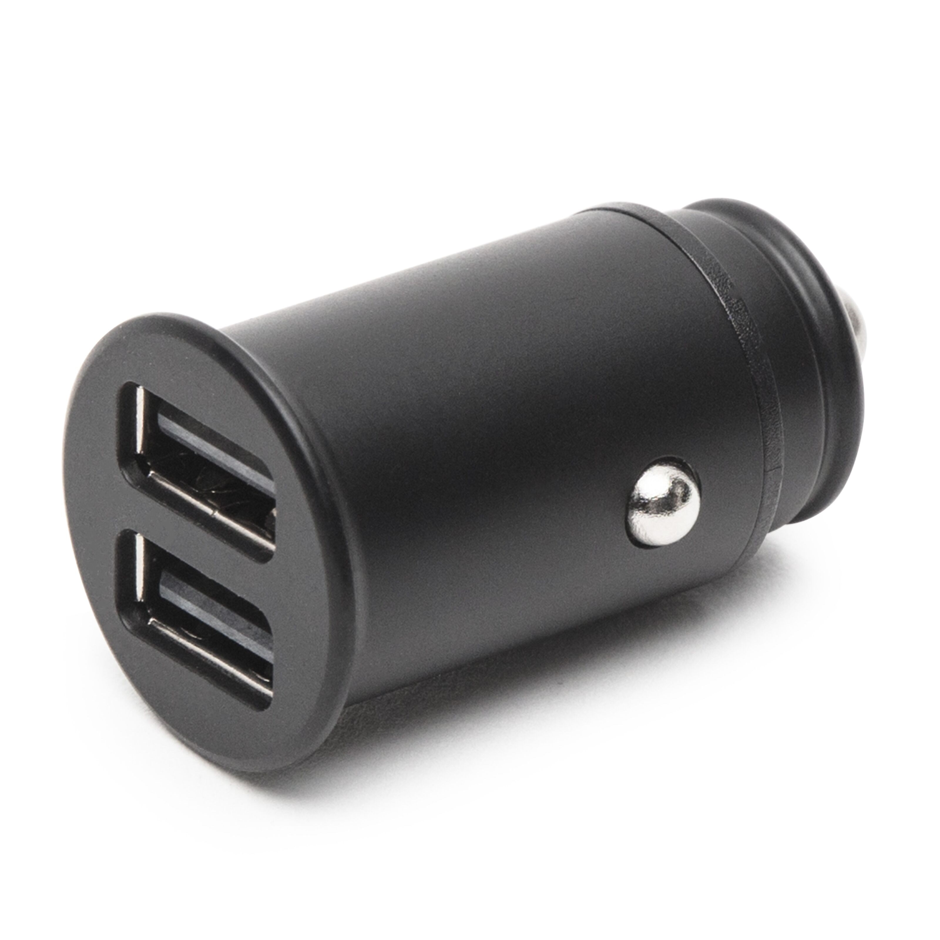 Linocell USB-billader med to USB-porter 4,8 A Svart
