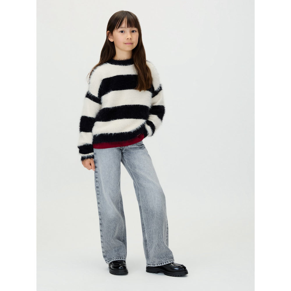Køb Calvin Klein Whitecap Gray / Ck Black Ck Stripe Cn Sweater