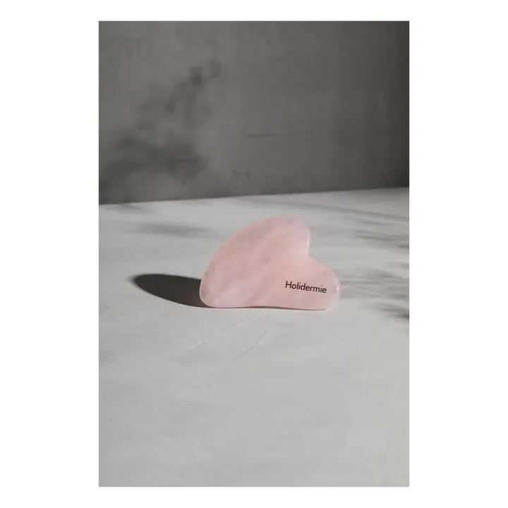 Holidermie Gua Sha visage en Quartz Rose