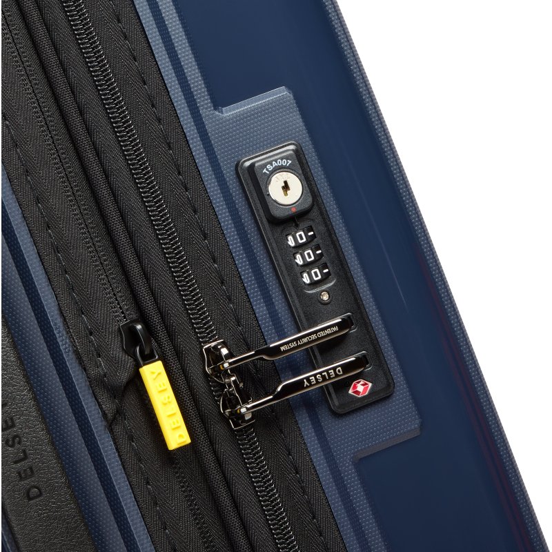 Delsey Valise Extensible Lutèce SE - 4 doubles roues 55 cm marine