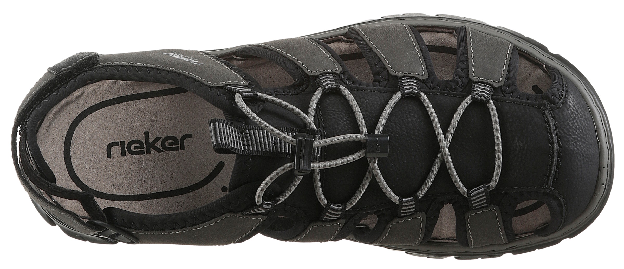 Rieker Sandale  , Sommerschuh, Klettschuh, Freizeitsandale, Gummizug, Schellverschluss