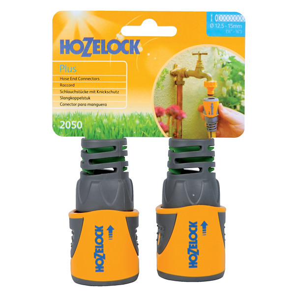 Raccords rapides tuyau arrosage Hozelock diam 12,5 à 15 mm, lot de 2