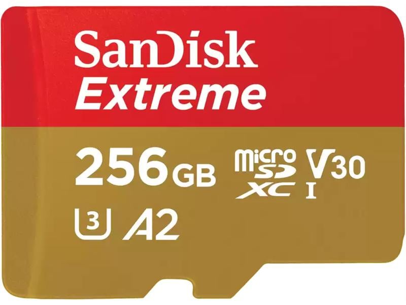 SanDisk microSDXC-Karte Extreme 256 GB Professionelle microSDXC-Speicherkarte mit 256 GB Kapazität