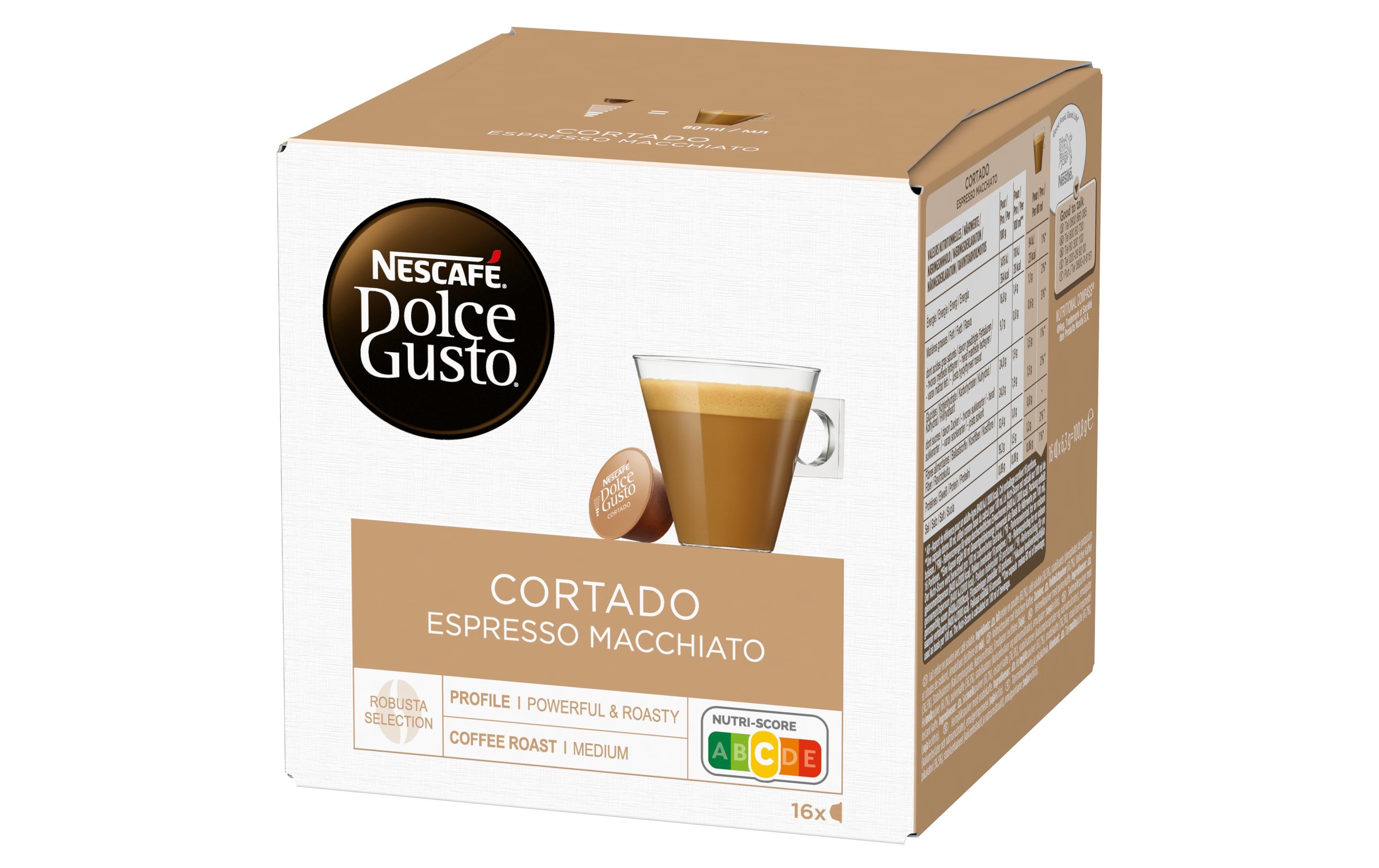 Kaffeekapseln Dolce Gusto Cortado Macchiato 16 StückKaffeeportionen für das Dolce Gusto System