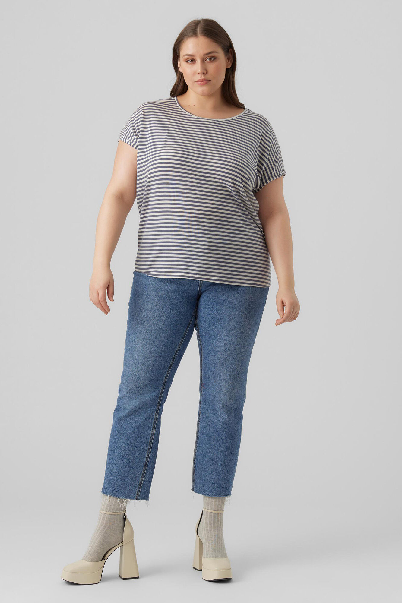 Camiseta básica plus size - Azul
