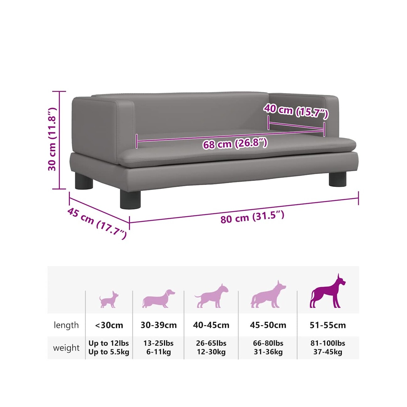 VidaXL Hundebett