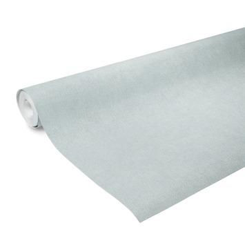 Vliesbehang extra breed Linnen uni met glans blauw (102376)