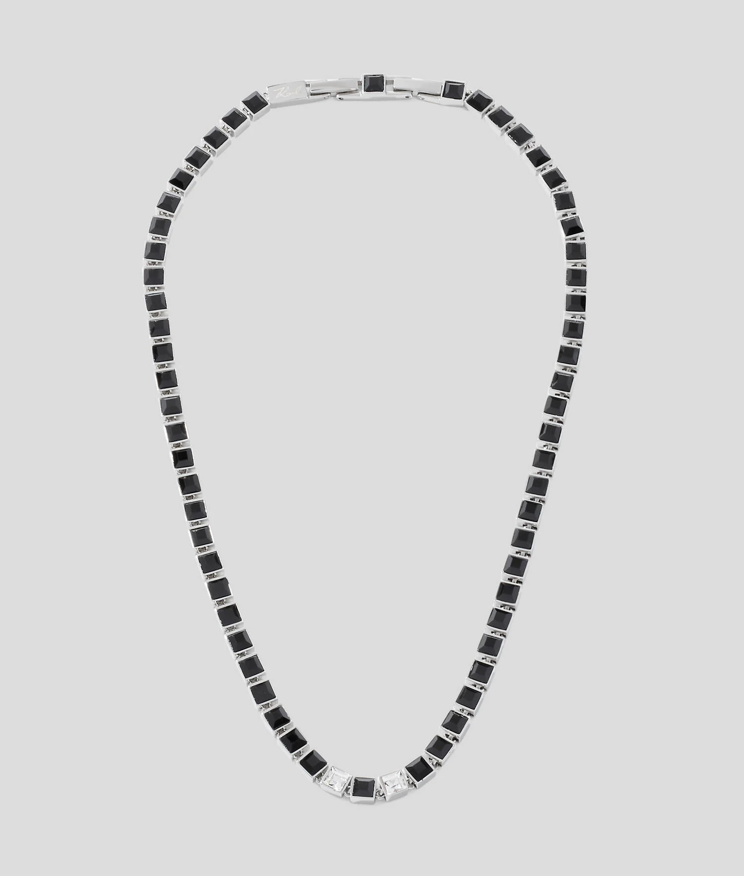 Collier de cristaux noirs - Argent