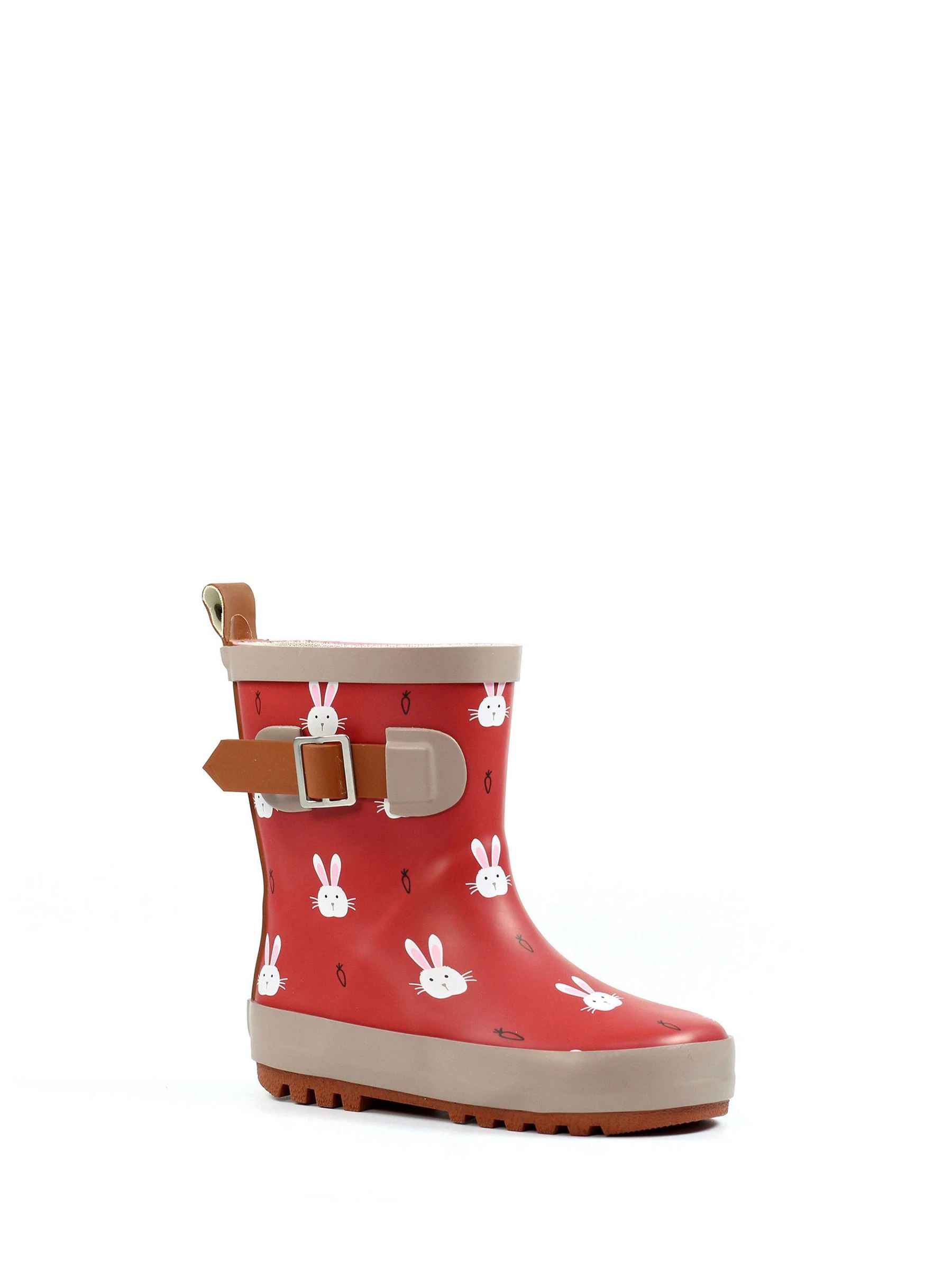Lazy Dogz Red Bunny Design Toddler Wellingtons