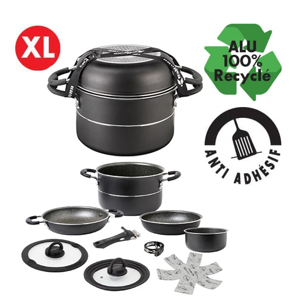 Popote alu XL Pirate NG 22cm 7+1 pièces