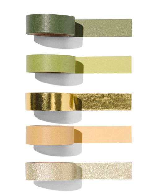 5 rubans adhésifs washi dans une boîte de rangement