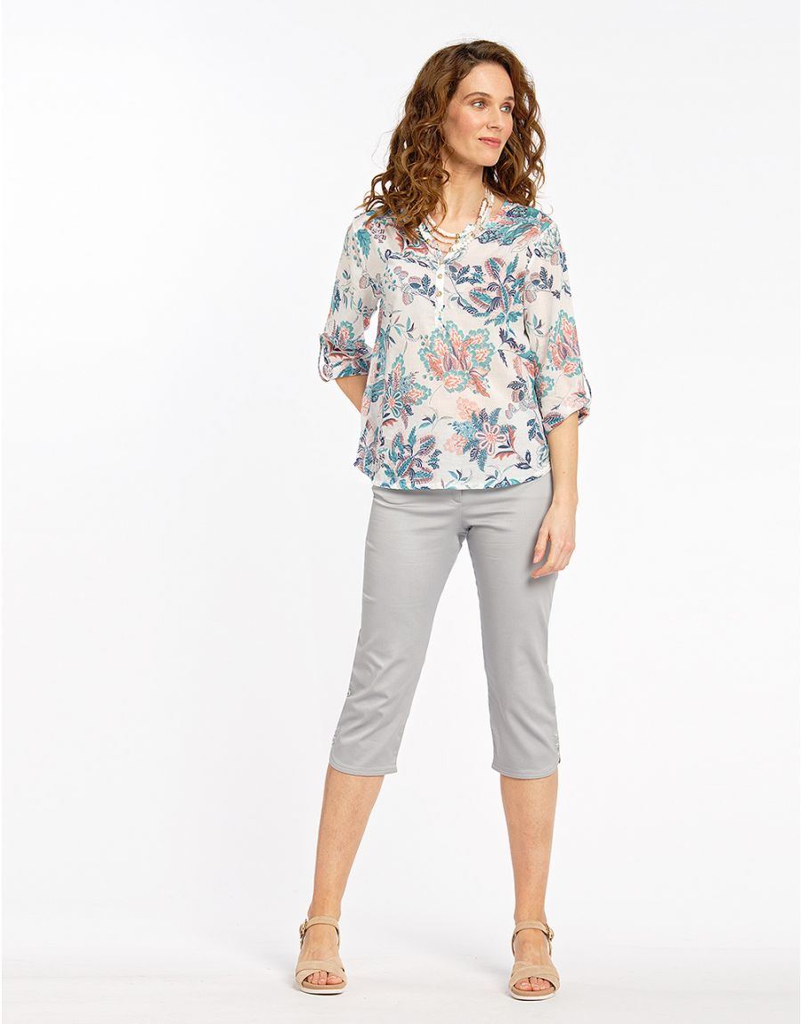 Corsaire stretch gris