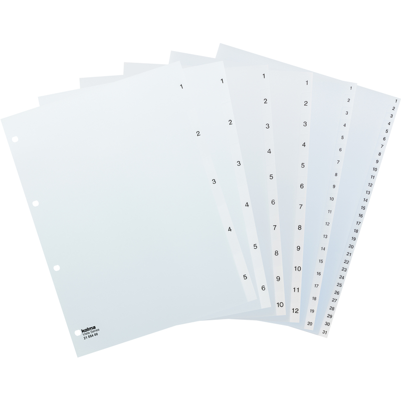 Kolma Register Vista transparent, A4, 1-31