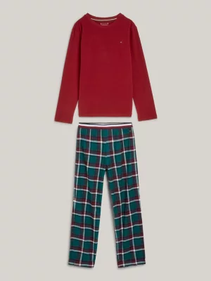 Conjunto de pijama listrado global em caixa de presente