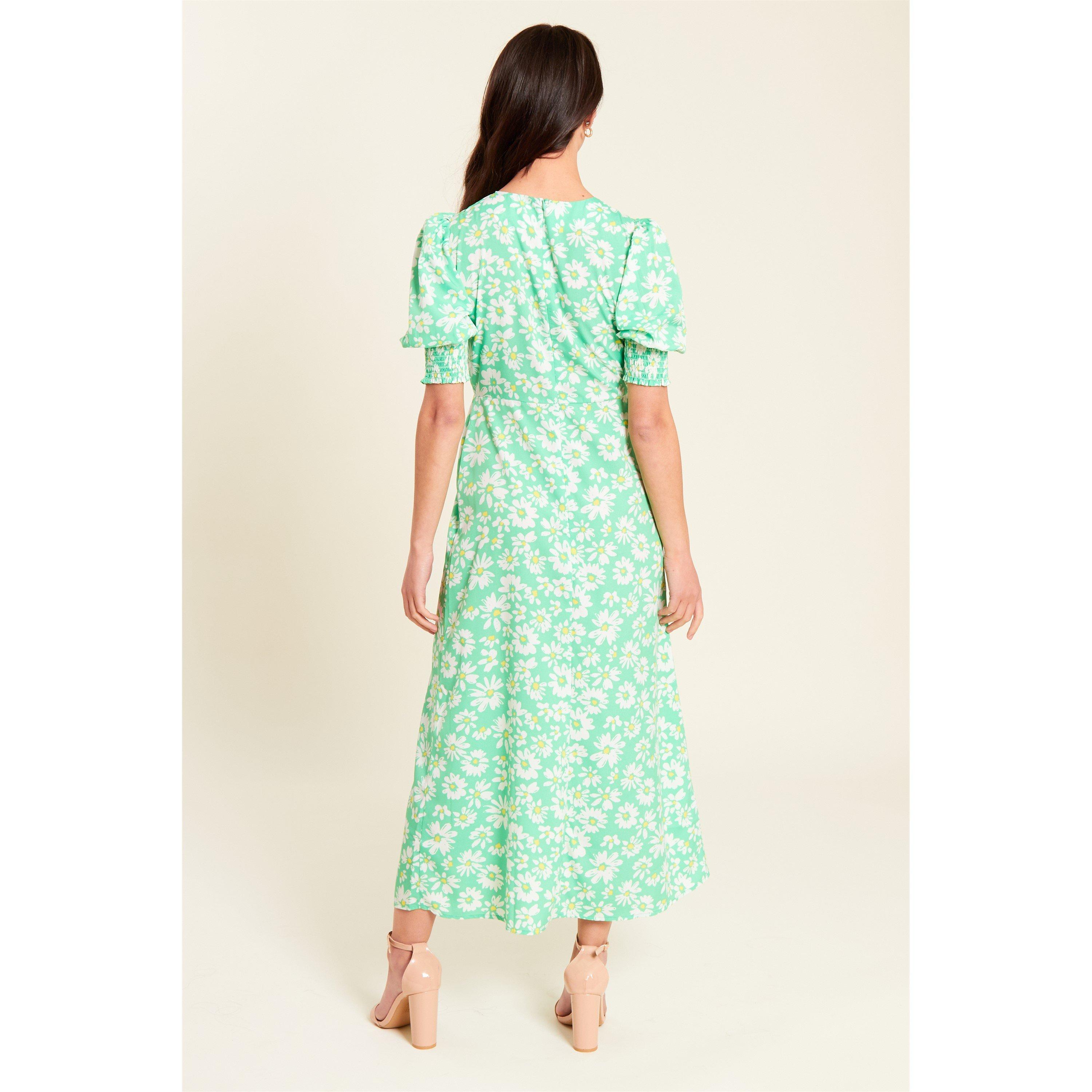 Be You Puff Sleeve Midi Dress