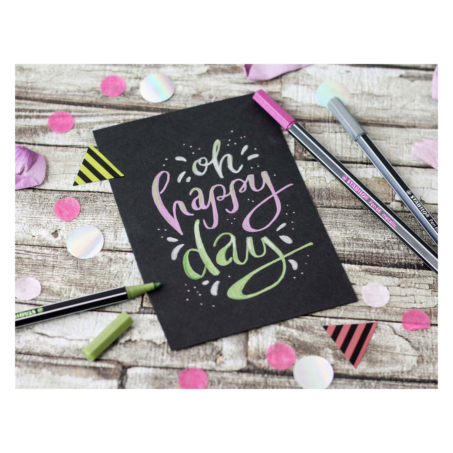 STABILO Pen 68 Metallic -Viltstift - Metalen Set Met 8 Stuks