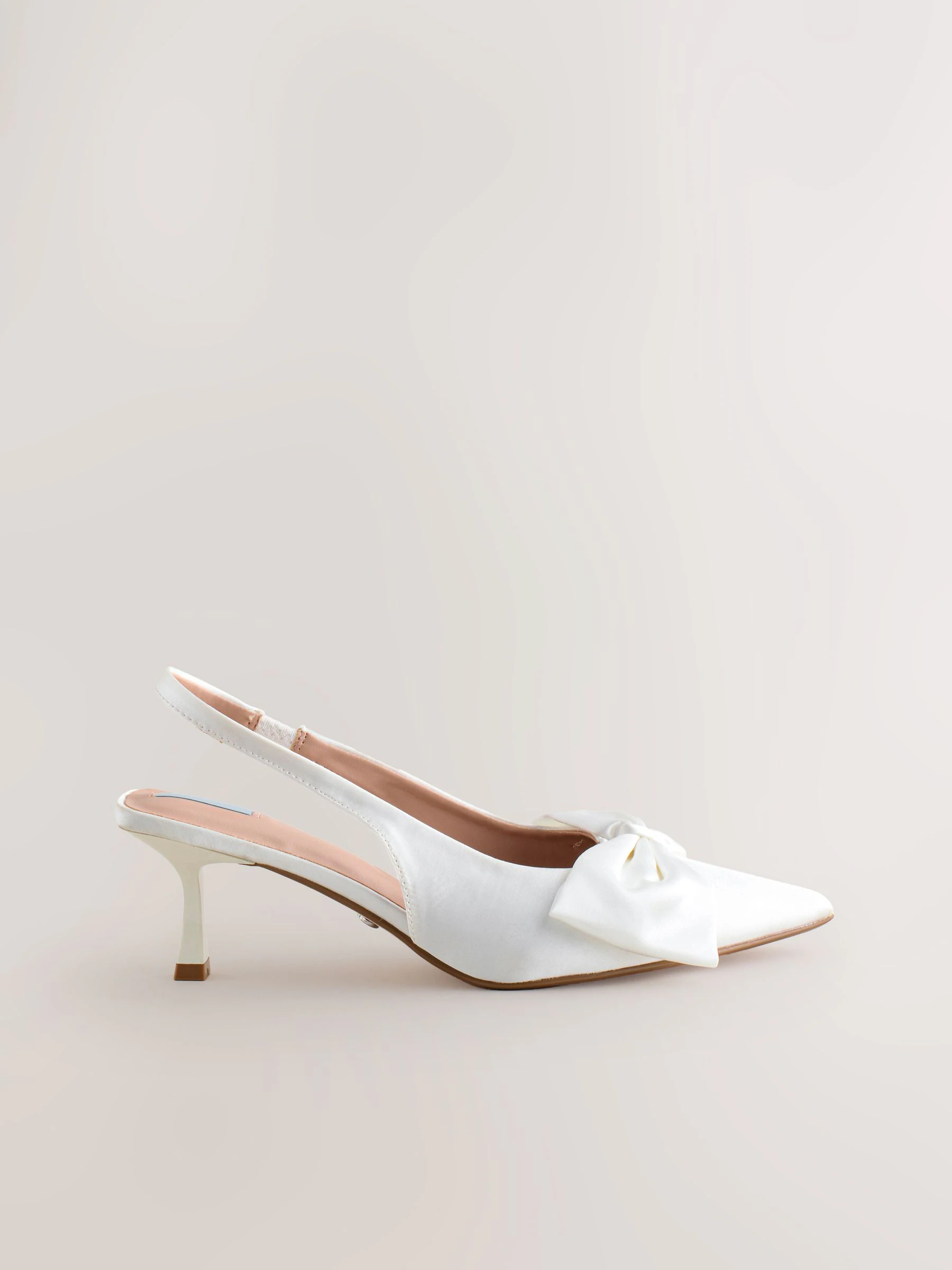 Wit - Forever Comfort® Wedding Satin Bow Pointed Toe Slingback Heels