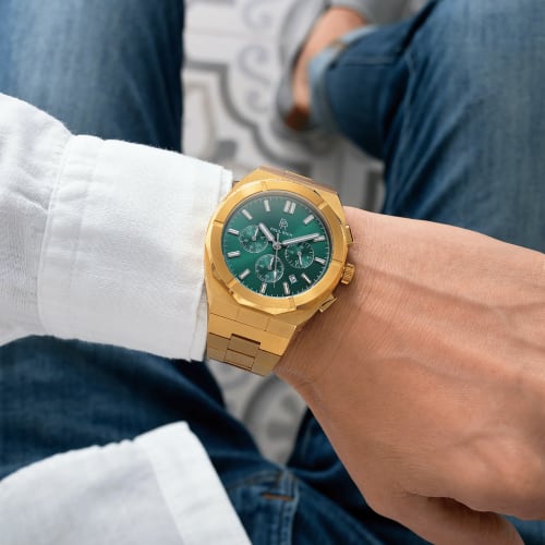 Montre Motorsport 45mm Green Gold Steel