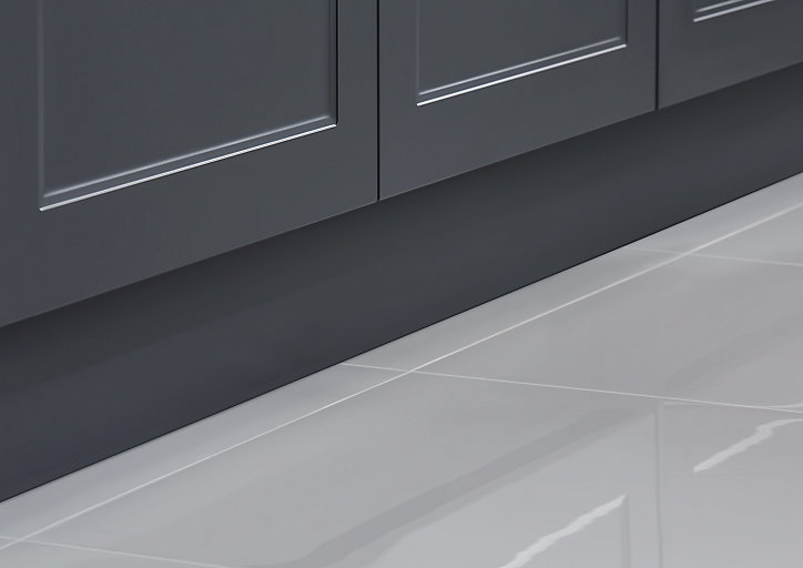 Plinthe de cuisine Goodhome Artemisia Gris H. 15 cm x l. 2.4 m x Ep. 16 mm