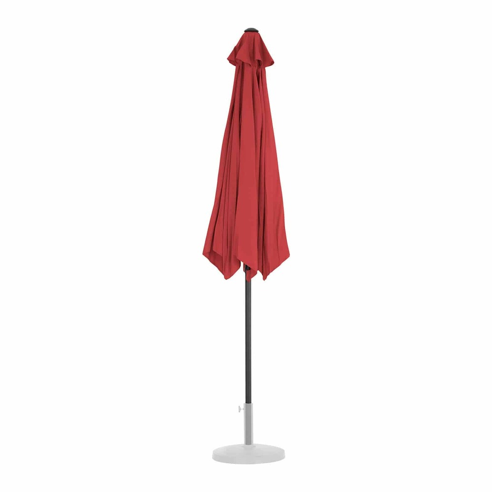 Parasol de terrasse hexagonal diamètre 300 cm inclinable bordeaux