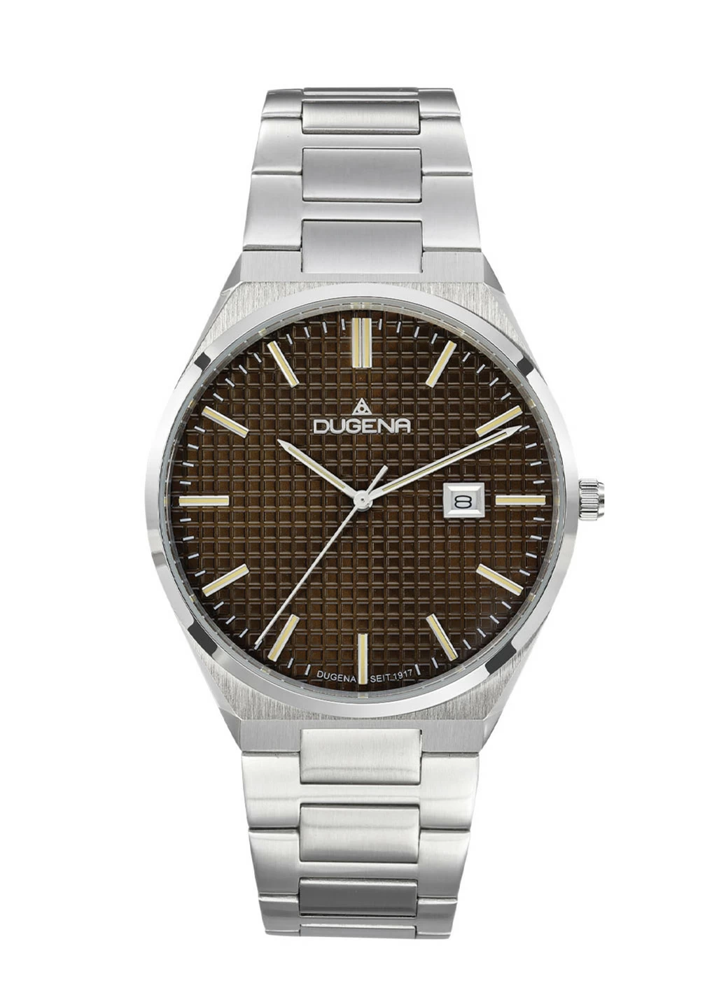 Dugena-Quartz-Herrenuhr mit Edelstahlbandgehäuse