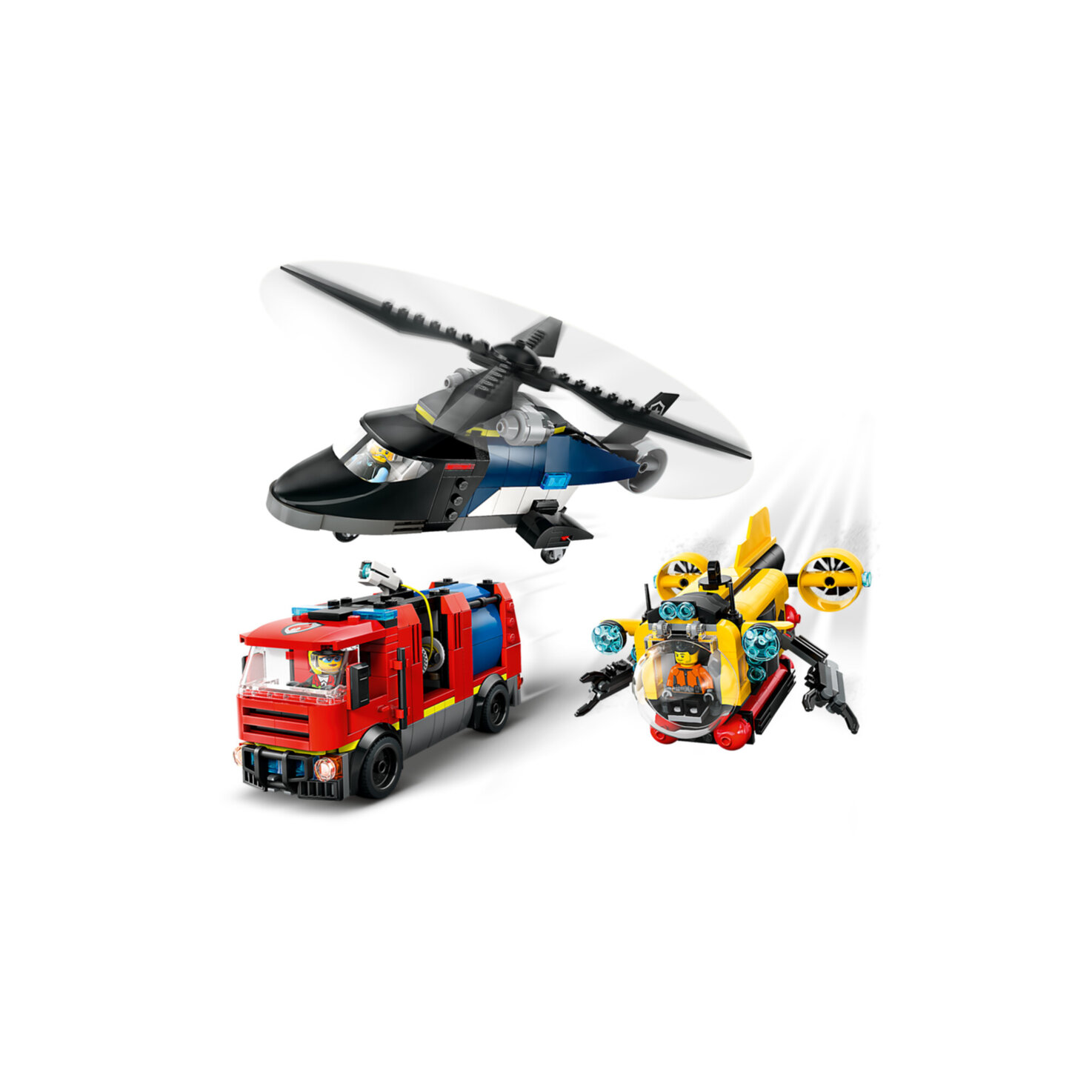 LEGO® City 60462 Kombinationsset mit Hubschrauber, Löschauto und U-Boot ab 7 Jahren