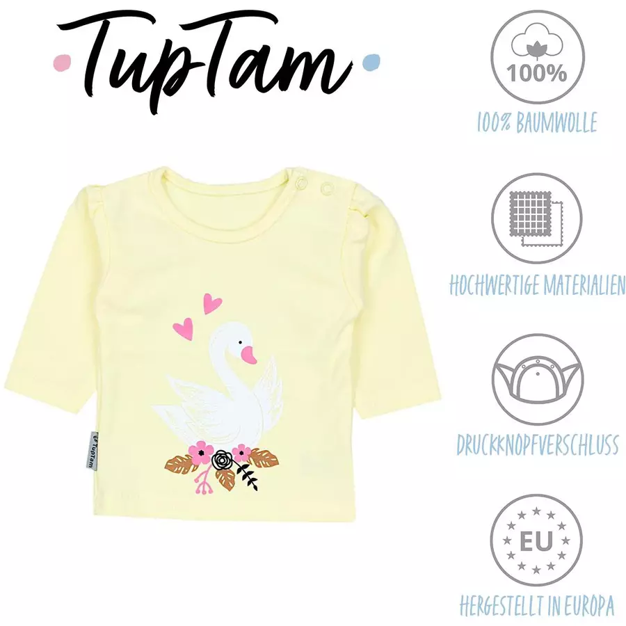 TupTam Baby Mädchen Langarmshirt 5er Set rosagelb