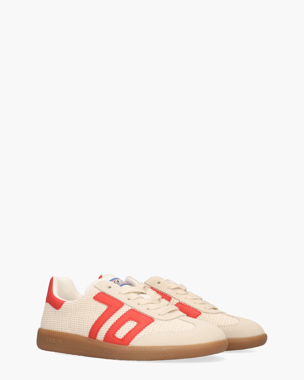 Back 70 Ghost Iuta Off-White/Rood Damessneakers