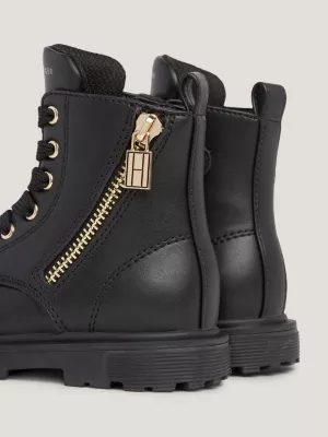 Botas de motociclista com cadarço