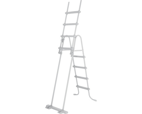 Bestway zwembadladder voor bovengrondse zwembaden, 3 treden, H 107 cm, grijs
