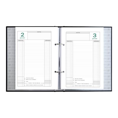 Classeur Perpétuel de caisse pour feuilles mobiles - noir - Exacompta