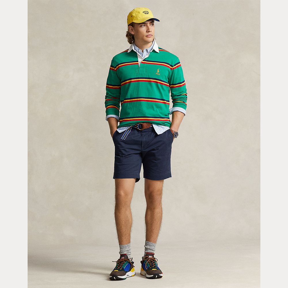 Stretch Straight Fit Chino Shorts Herre Navy