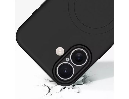 AKASHI - Coque iPhone Coque Silicone MagSafe Noir iPhone 17