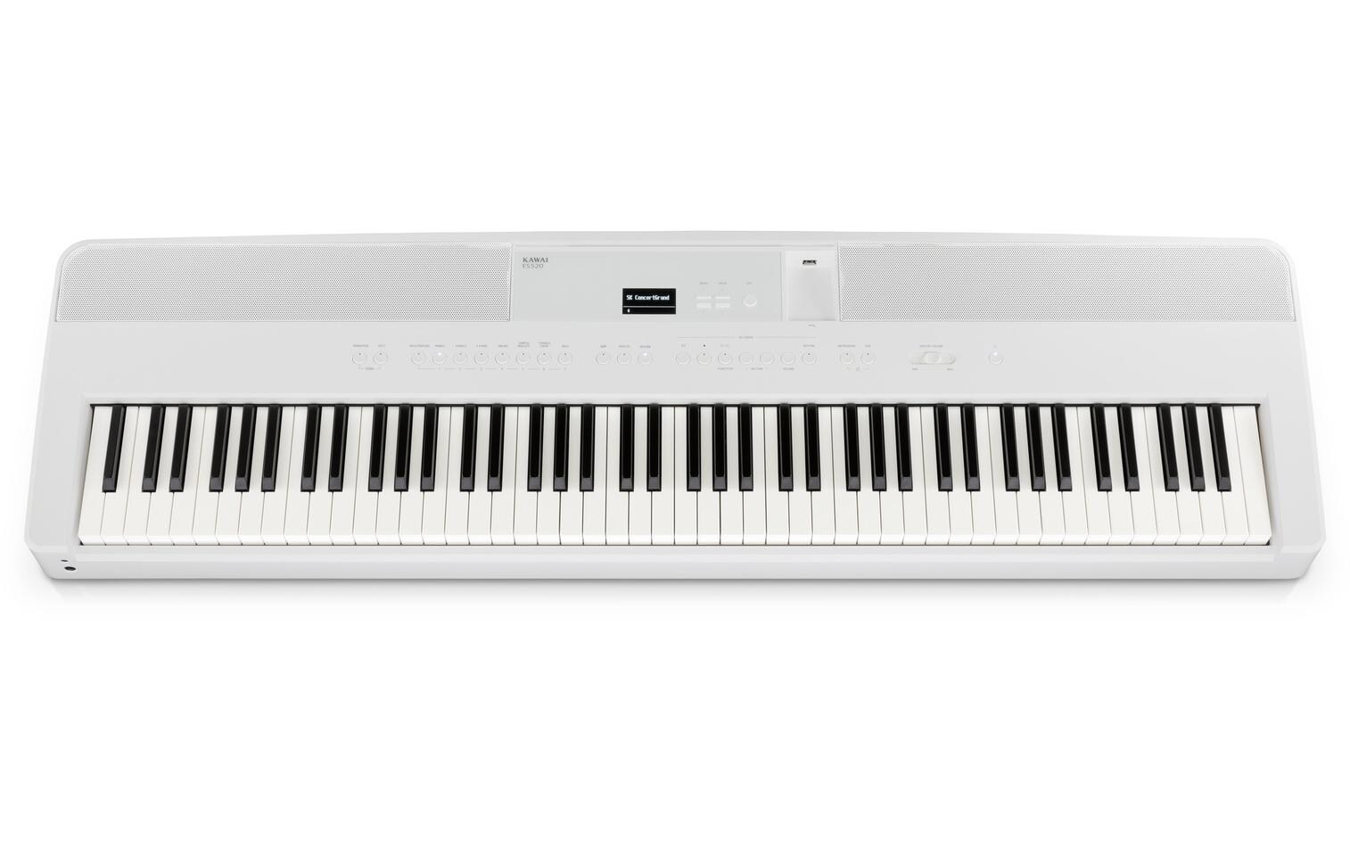 E-Piano ES-520 – Weiss<br>Digitalpiano mit Bluetooth-MIDI-Konnektivität und integrierten Lern- und Aufnahmefunktionen