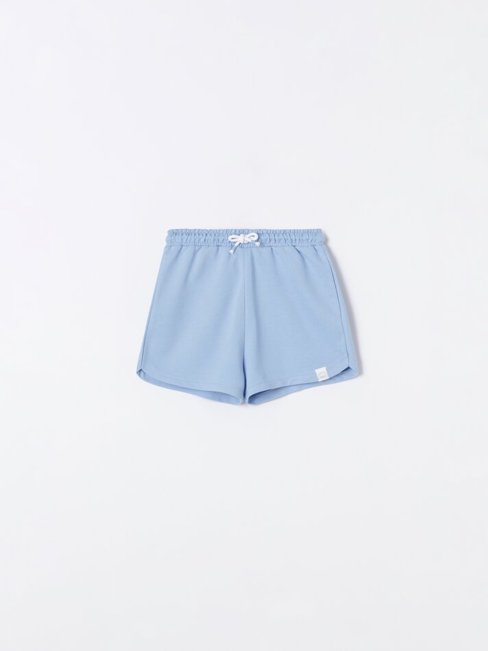 Conjunto com 2 shorts de pelúcia lisos e básicos - Ocean