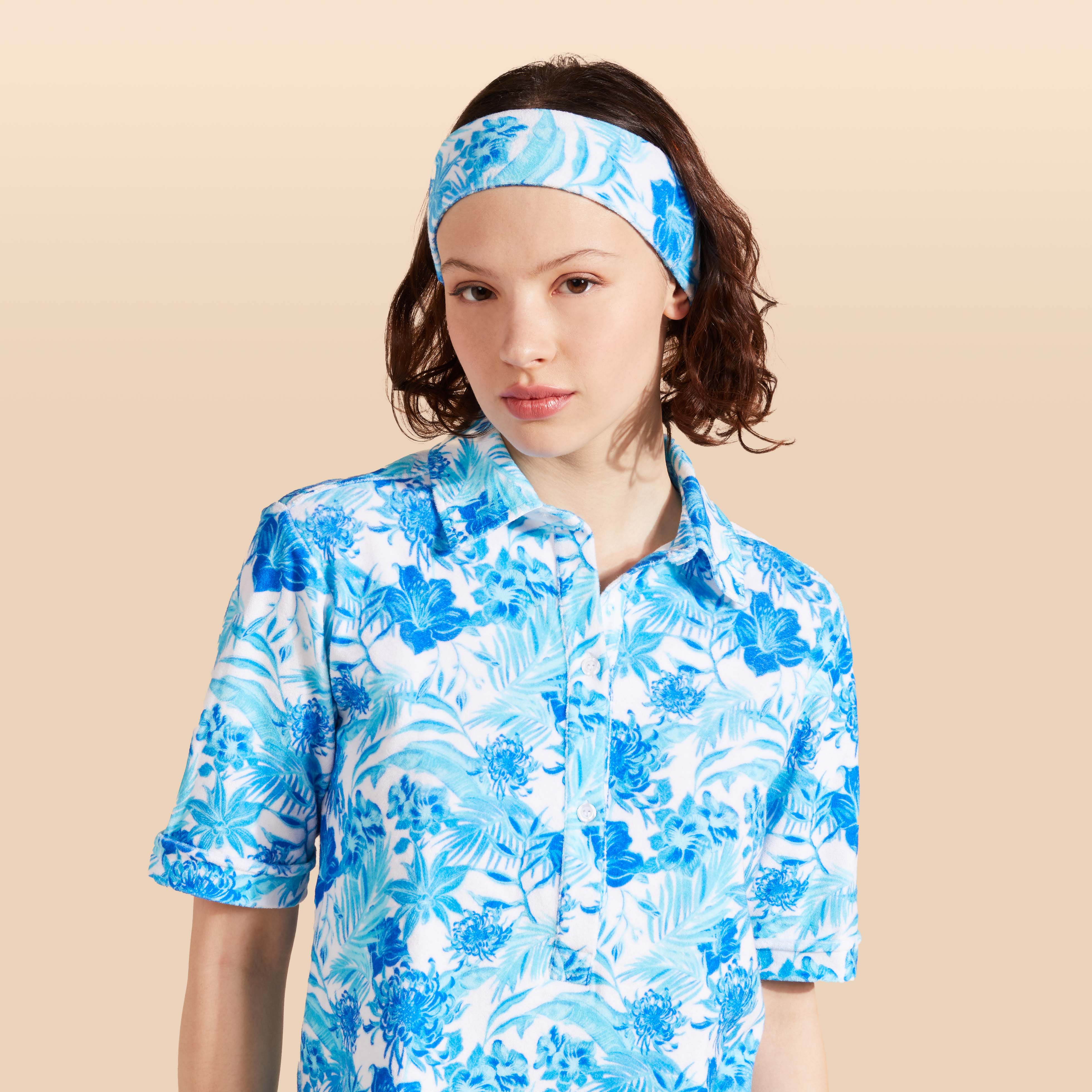 Bandeau Cheveux en Éponge Femme Tahiti Flowers