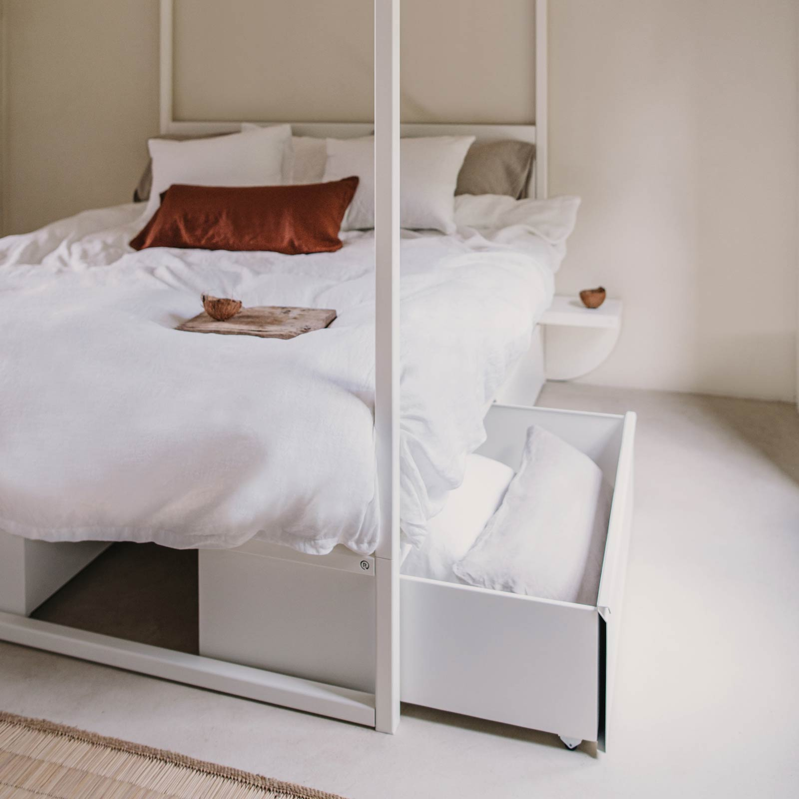 Lade voor bedframe °01 en °02 | Wit Voor 80 x 210 cm (per stuk)