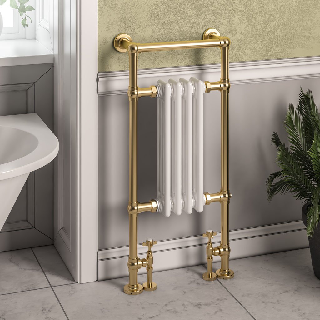 Eastbrook Avon radiator 45x95cm 450W messing/wit glans