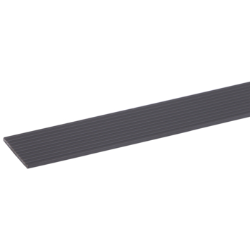 Slijtstrip kunststof antraciet zelfklevend 2,5x40mm 260cm