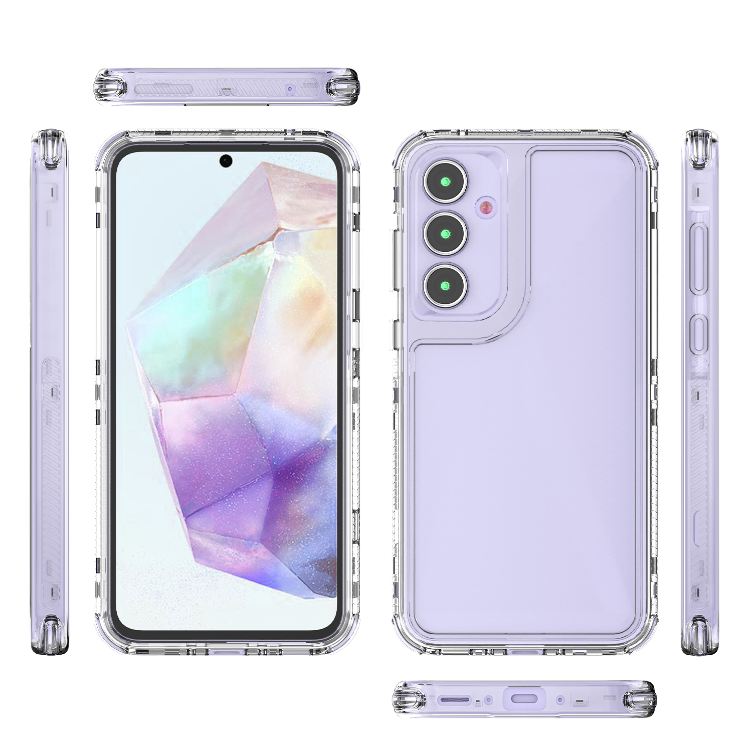Samsung Galaxy S24 FE Hybrid Hülle TPU Bumper   Acryl Rückseite - Transparent