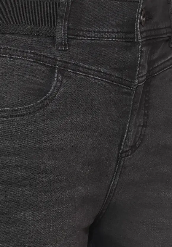 Skinny Fit Jeggings - deep black wash