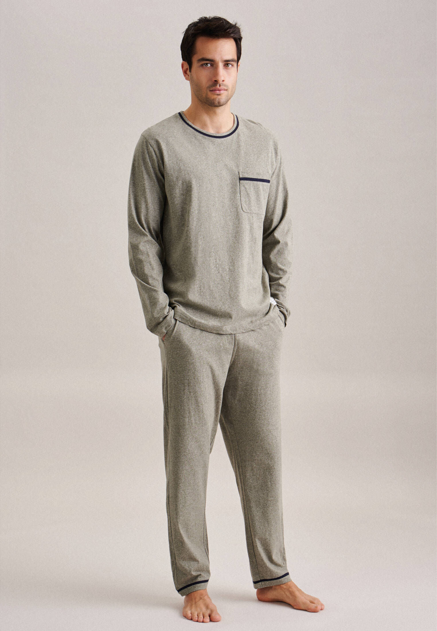 Seidensticker| Herren Pyjama Schwarze Rose