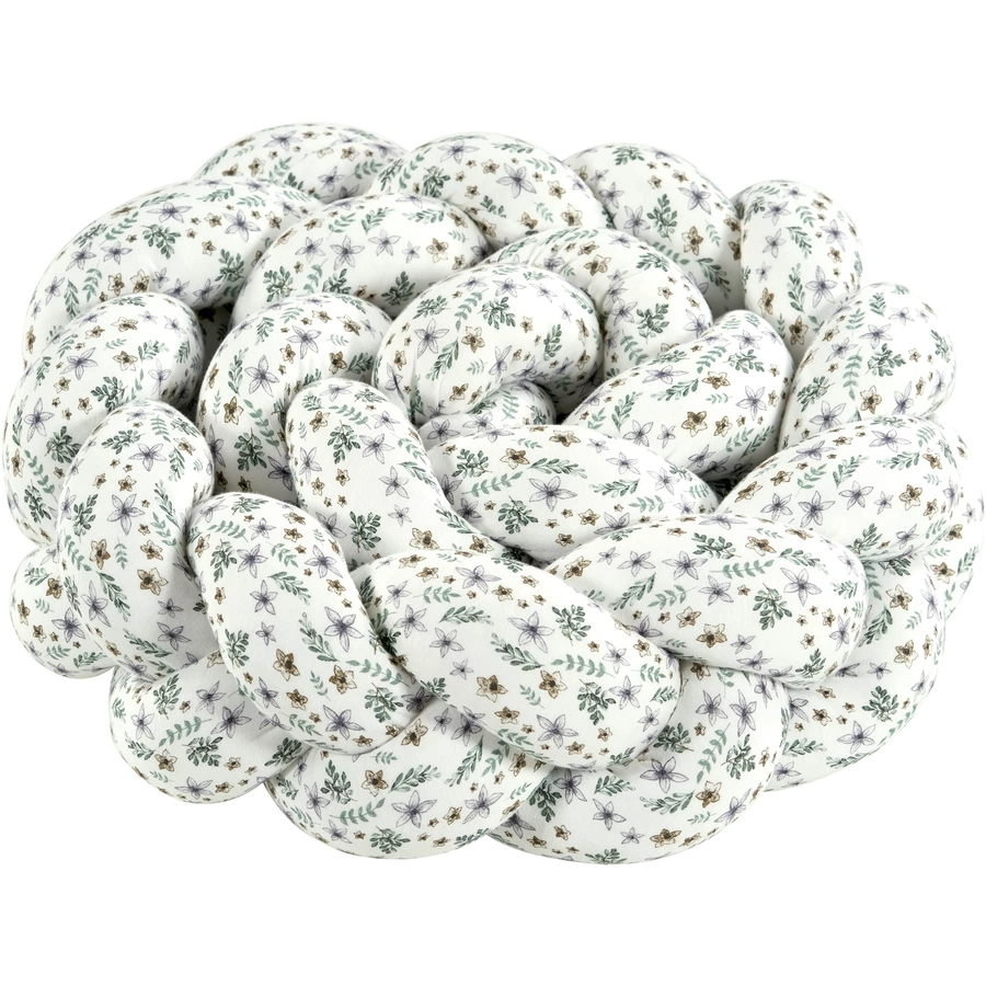 Alvi® Schlummer-Lounge geflochten Petit Fleurs grünweiß 170 cm