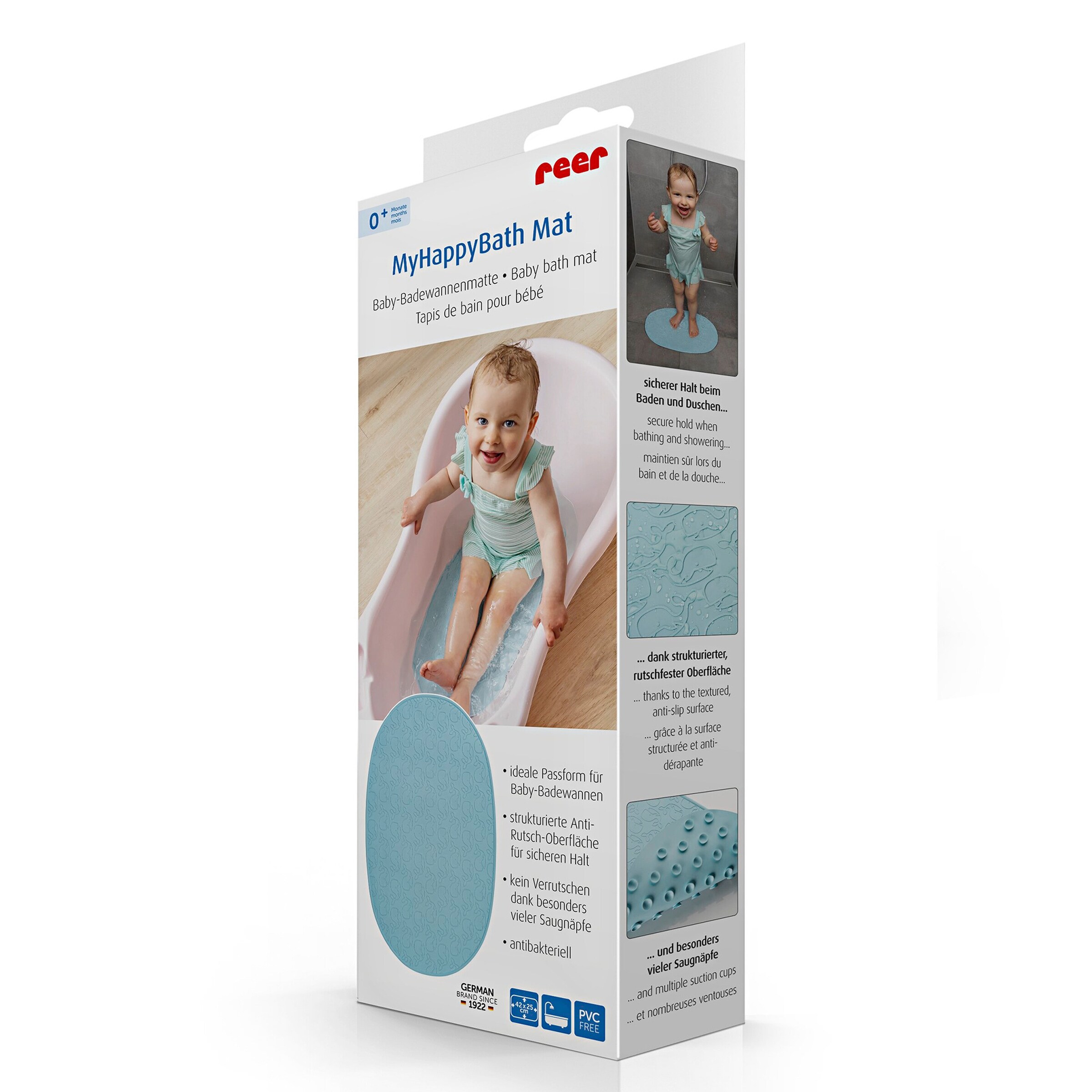reer Baby-Badewannenmatte aus Naturkautschuk MyHappyBath Mat