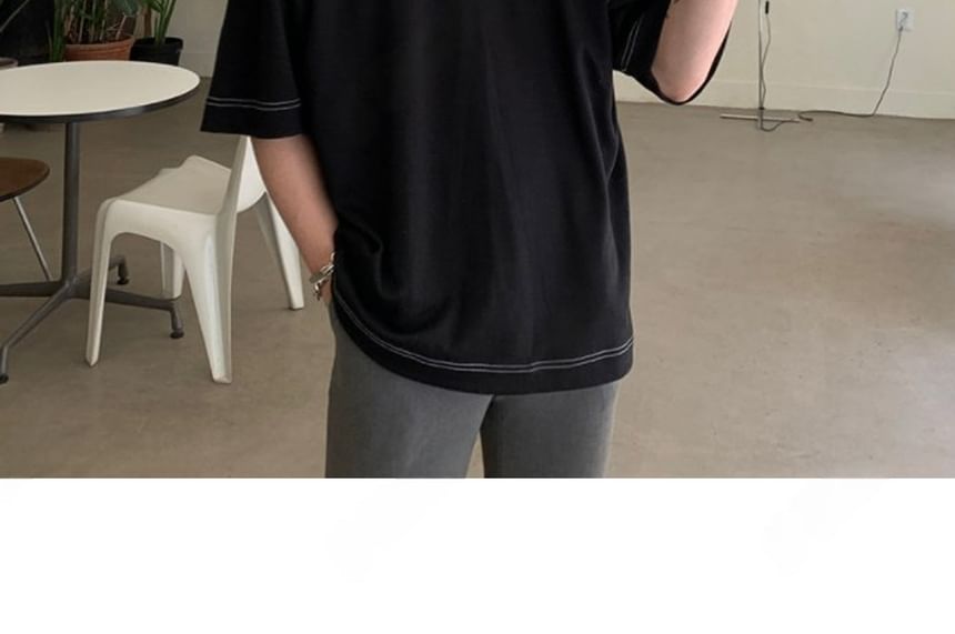 SeoulPop - T-shirt met korte mouwen en losse pasvorm