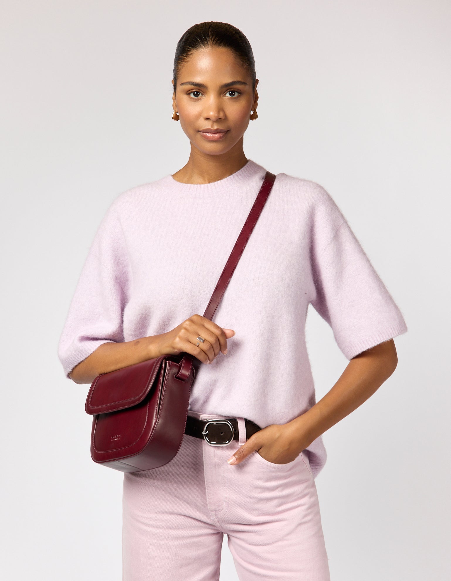 Nina - Dark Cherry Classic Leather