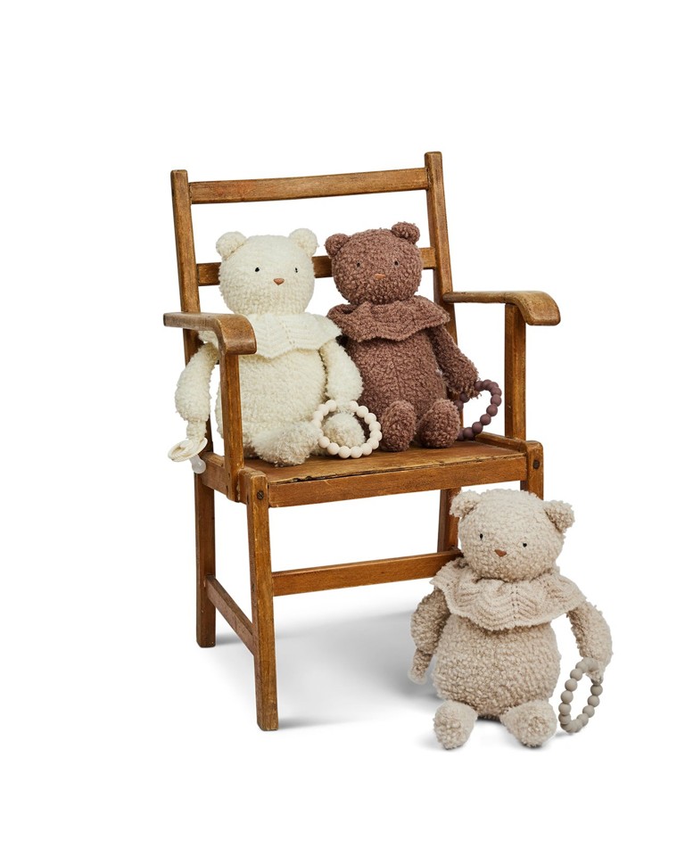 Smallstuff - Aktivitetsbamse, bouclè merino uld, nature - (40006-02)