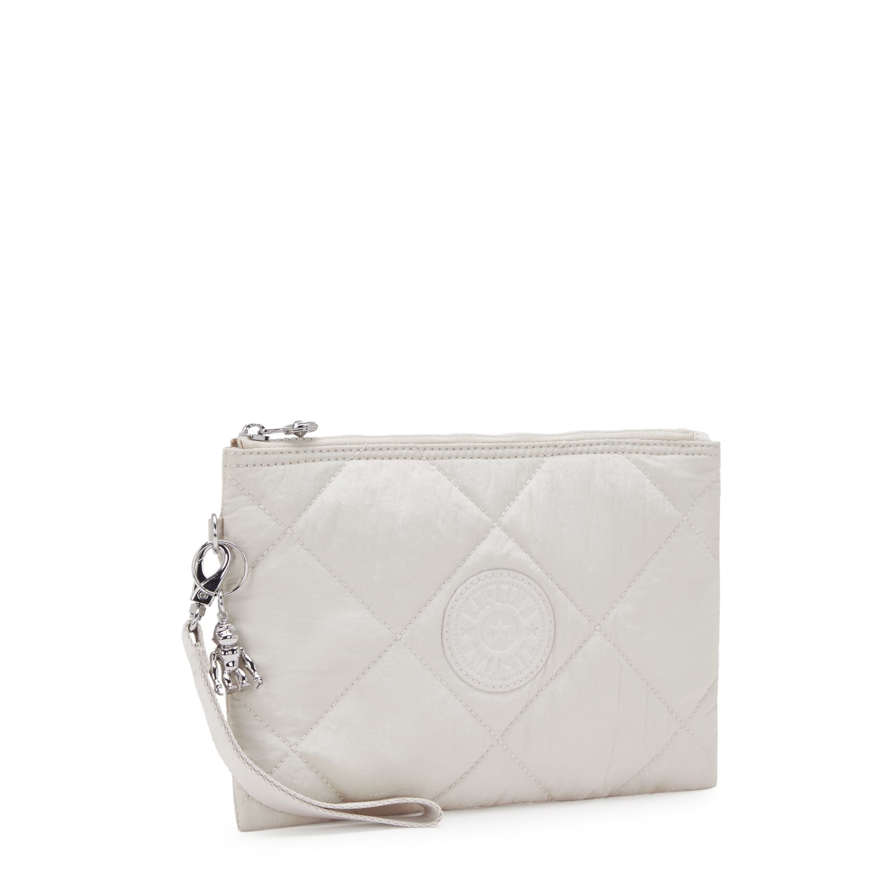 FANCY Grande pochette plate avec dragonne - Airy Beige Quilt