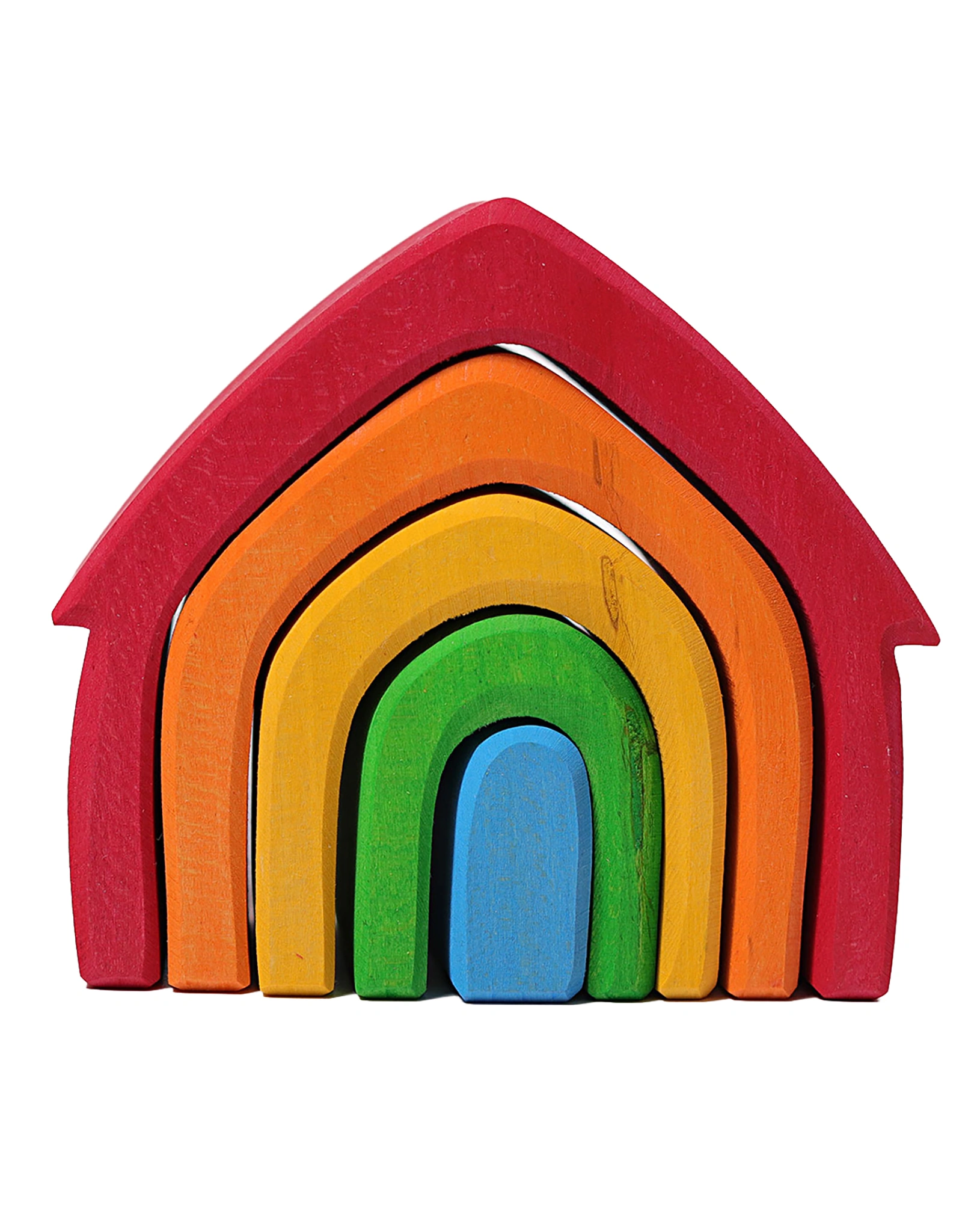 Holz-Spielzeug REGENBOGENHAUS 5-teilig
