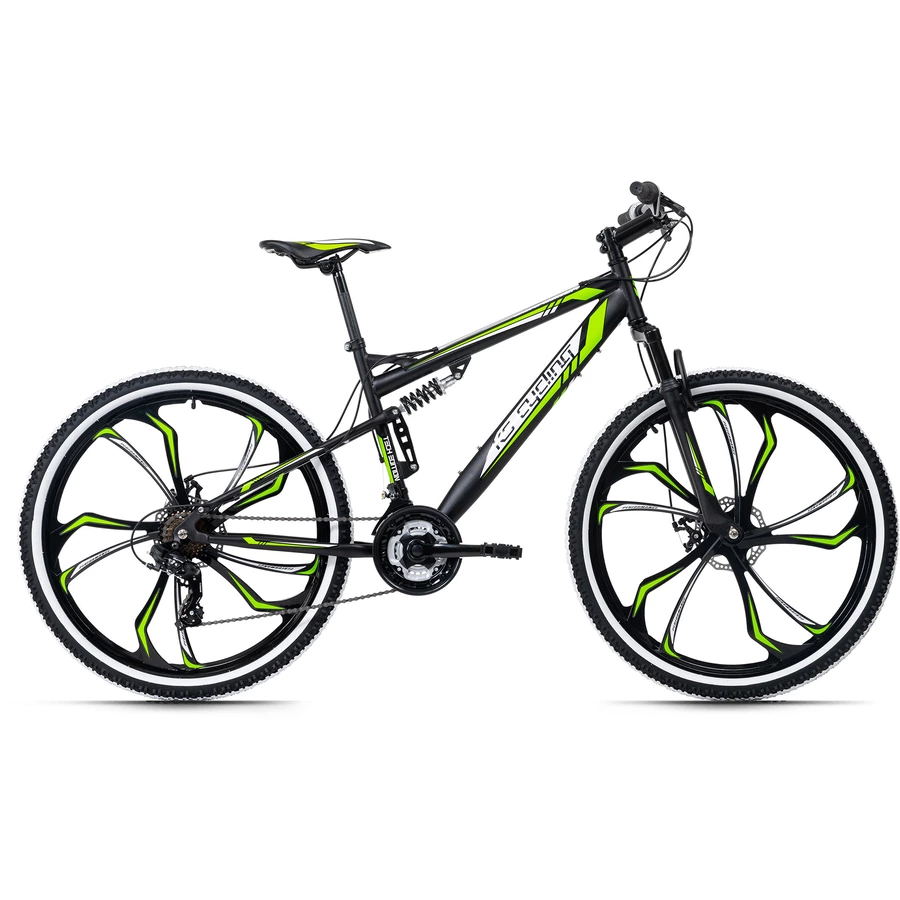 KS Cycling Mountainbike Hardtail 27,5 Zoll Scrawler schwarz-grün